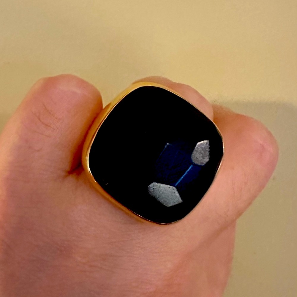 Pomellato Victoria ring in 18 karat rose gold with black jet stone STUNNING RING - Picture 6 of 7